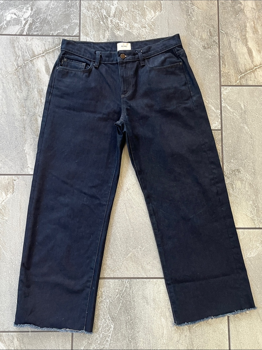 💙 DL1961 Drue Straight Jeans Low Rise Size 27 Eternity Deep Wash Dark
